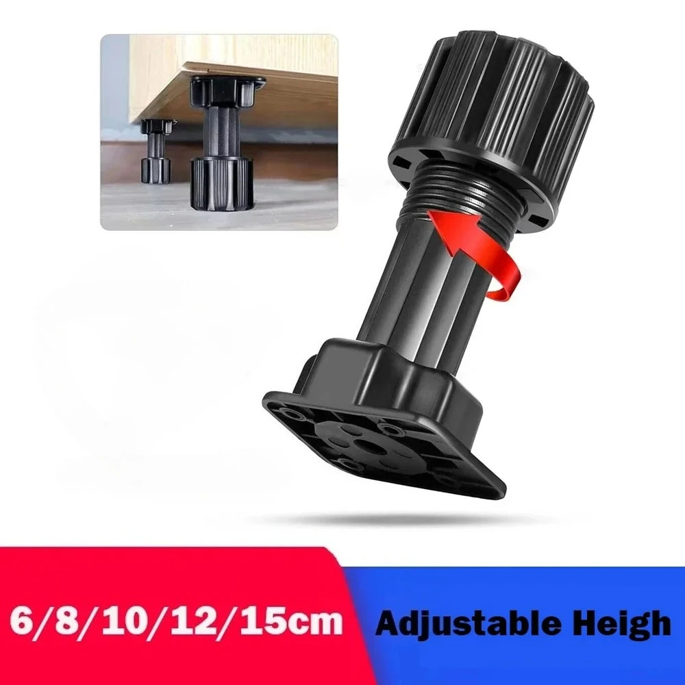 1pcs Plinth Feet Kitchen Cabinet Base Legs Adjustable Height Cupboard Foot Cabinet Leg for Kitchen Bathroom 6/8/10/12/15cm