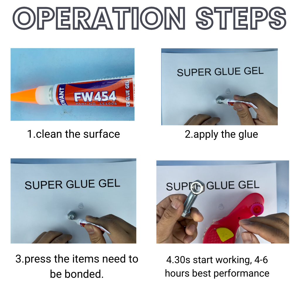 Super Glue Gel - Strong Instant Adhesive for Coral, Metal, Plastic, Wood, Ceramic, Rubber - Quick Dry & Waterproof 6g/20g
