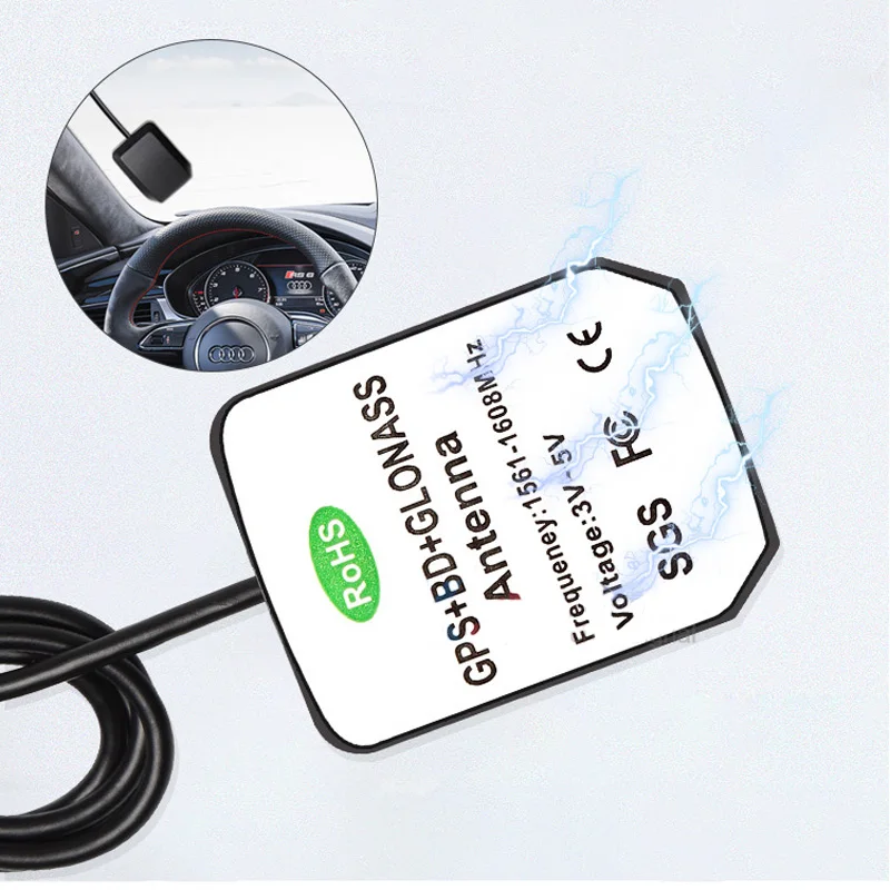 BD GPS GLONASS Anten Độ Lợi Cao 28dBi 3 Trong 1 Chế Độ Kép Định Vị Vệ Tinh Cho Ô Tô SMA Đực FAKRA-C cổng Kết Nối 3M