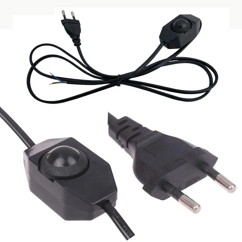 1.8M Spina UE USA Interruttore dimmerabile Cavo Modulatore di luce Linea lampada Dimmer Controller Lampada da tavolo Cavo di alimentazione Nero e bianco