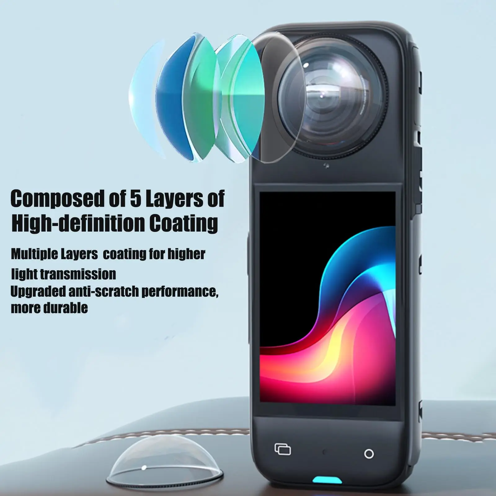 Premium Glass Lens Guards for Insta360 X4 Tempered glass Scratch-resistant Lens Protector Cap Insta 360 X4 Camera Accessories