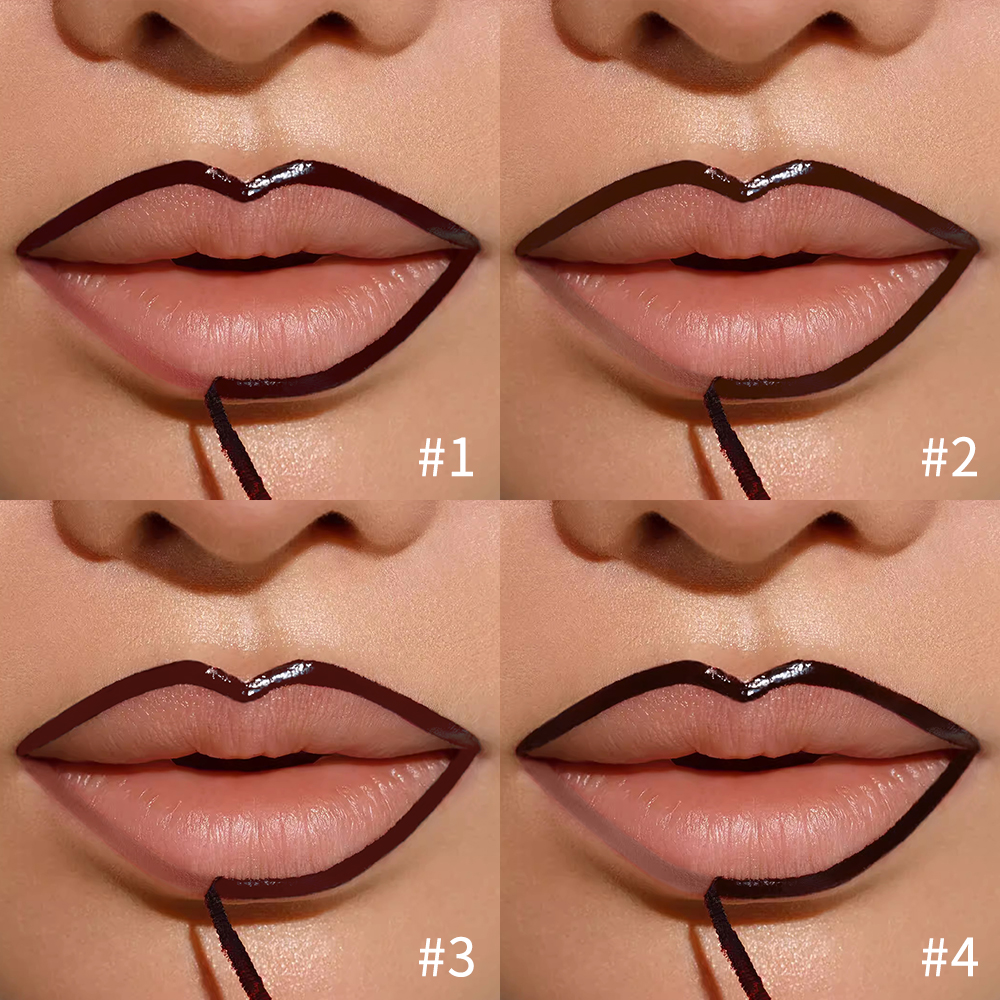 Waterdichte Lip Liner Peel Off Tattoo Lipgloss Waterdichte Langdurige Matte Lip Tint Bruine Contour Afscheur Lippen Vlek Cosmetische