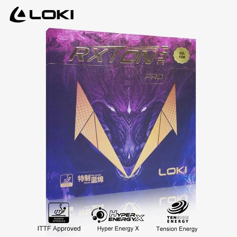 Loki rxton 3 pro borracha de tênis de mesa para raquete pegajosa e espinhas-em borracha de pingue-pongue aprovada pela ittf com esponja de alta densidade