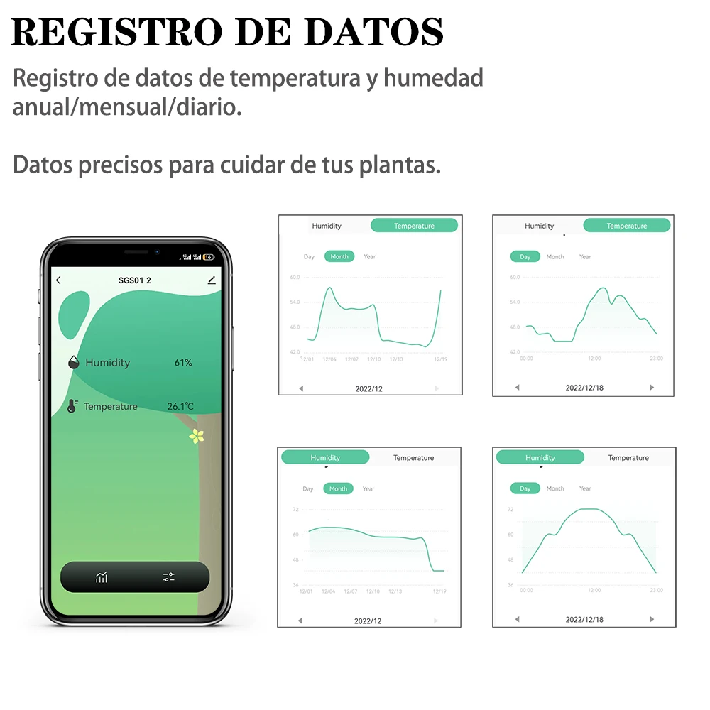 Sensor de Humedad del Suelo Capacitivo WiFi & Zigbee, Medidor de Humedad de Plantas y Probador de Temperatura Compatible con TUYA 2MQTT ZHA