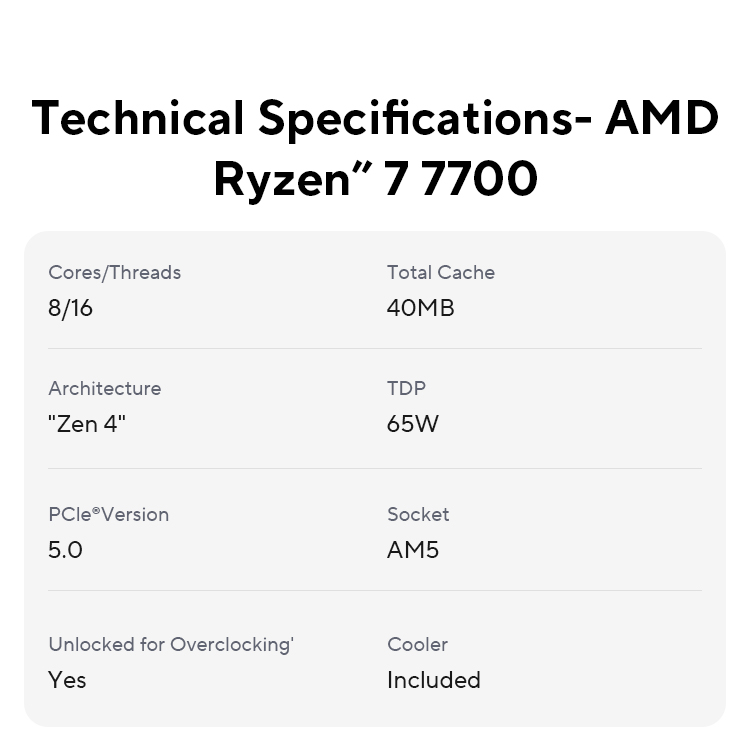 AMD-Ryzen 7デスクトッププロセッサ,PCゲーマー用,CPU,最大5.3GHz, 8コア,16スレッドソケット,am5,100% 新品