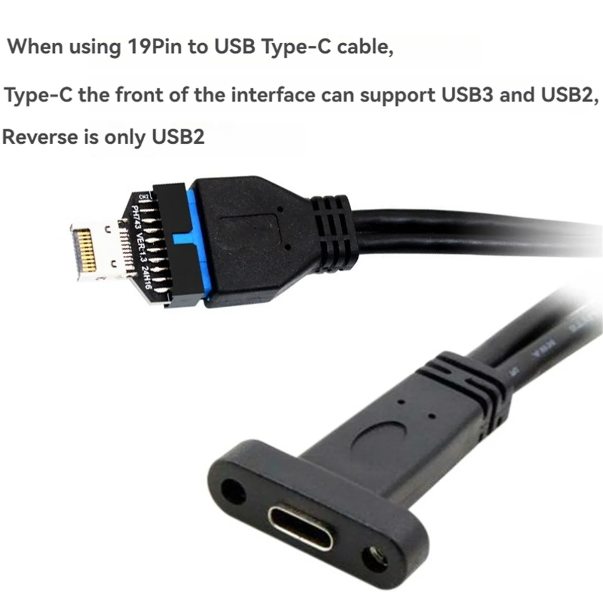 Newest USB3.2 Type-E 20Pin to USB 19P Chassis Front USB Type A Type C Extension Adapter for Desktop Motherboard