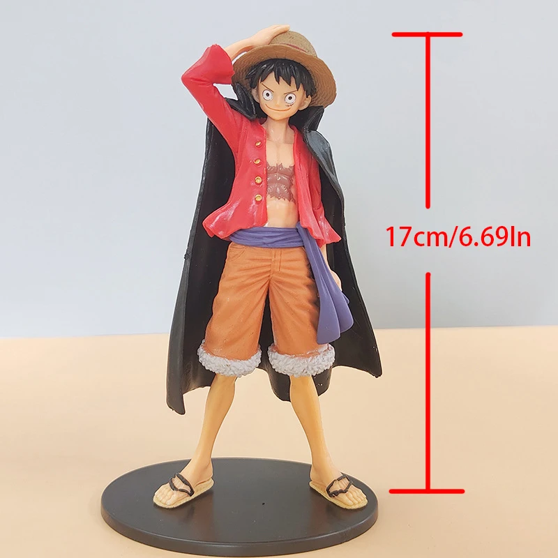 Bandai 15cm integrado luffy chapéu vestindo boneca de ação estátua anime personagem pvc modelo boneca série brinquedo presente para crianças