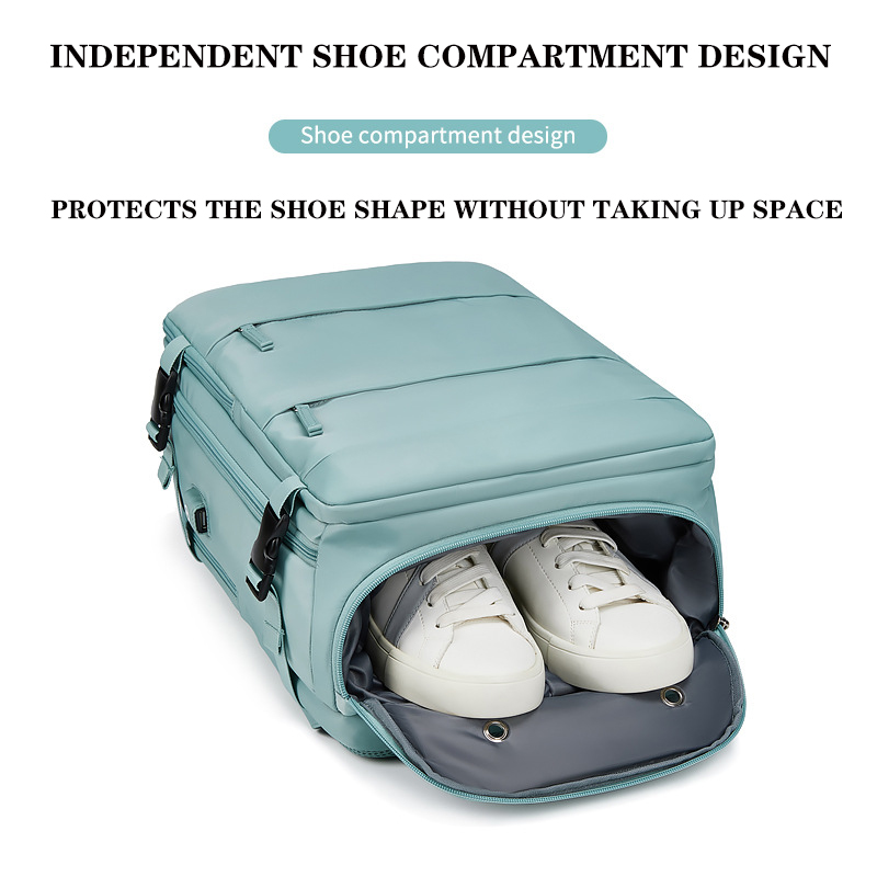 Buylor mochila de viagem feminina 16 polegadas grande capacidade multi-função mala de carregamento usb mochila de bagagem de curta distância