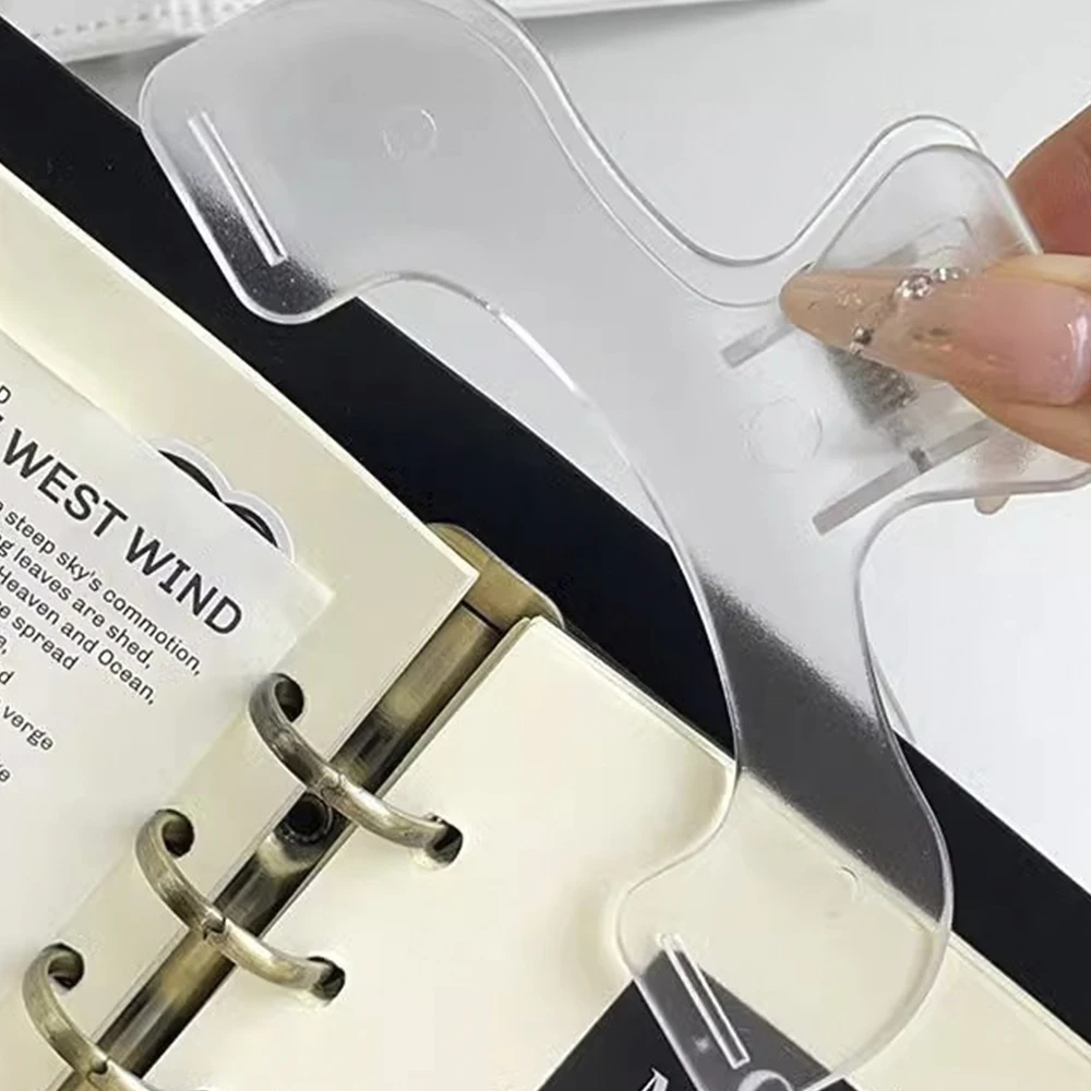 1PC Transparent Plastic Book Holder,Reading Aid,12cm Fixed Bookshelf,Creative Note Holder,Practical Stationery