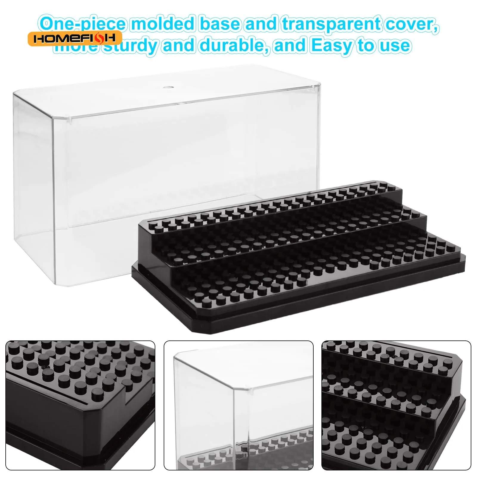 Acrylic Minifigures Display CaseStackable and Dustproof Building Block Display Box for Lego Action Figure Toys Storage