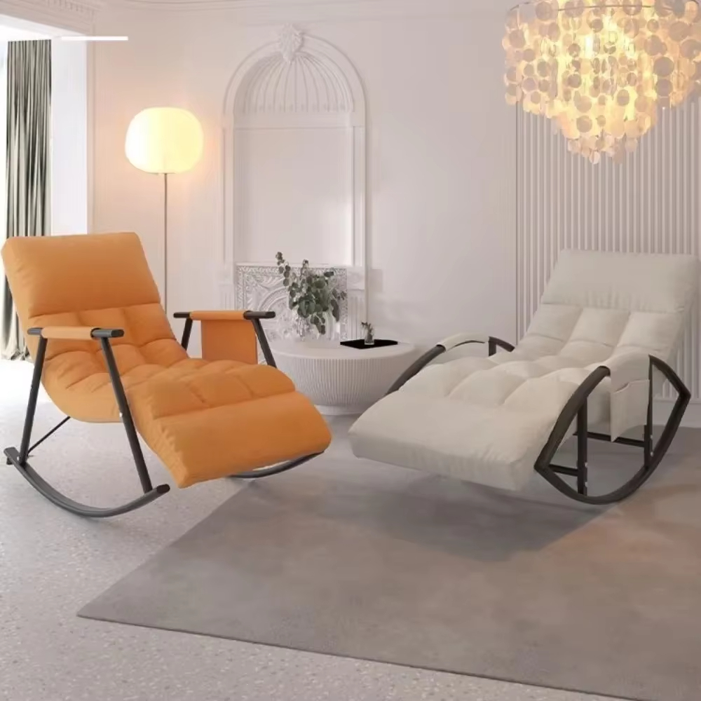 Sedia a dondolo di lusso leggera Rilassante rilassante e comoda poltrona pigra per uso domestico con schienale regolabile multiuso