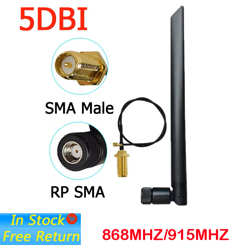 GWS 868 MHz 915 MHz Antenne für lora 5dbi RP-SMA Stecker GSM 915 MHz 868 IOT Antenne Antenne 21 cm SMA Stecker Pigtail Kabel