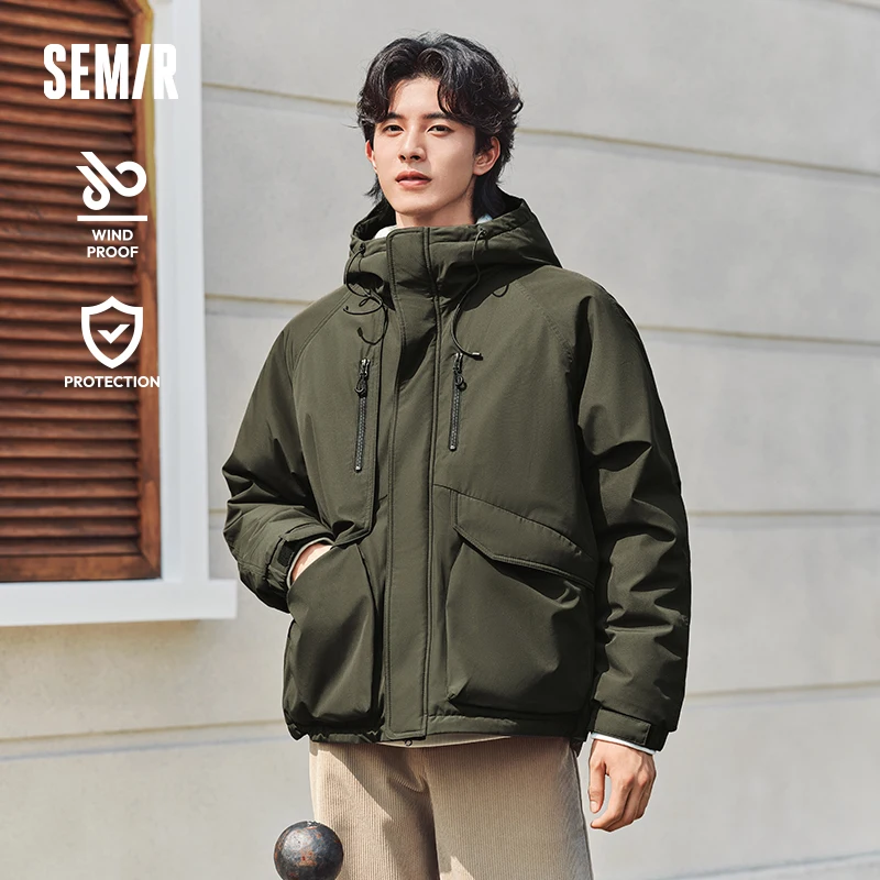 Semir Baumwolle gefütterte Jacke Herren 2024, Winter, wasserdicht, ölbeständig, schmutzabweisend und winddicht, Oberbekleidung, locker