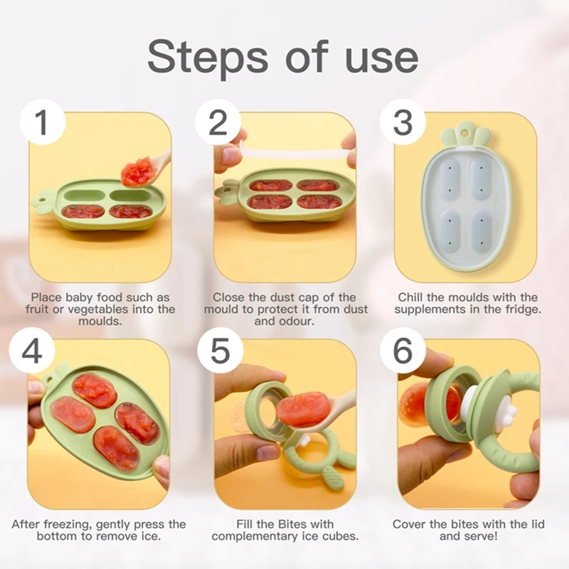 Silicone Baby Fruit Feeder With Cover Fruit Vegetable Food Supplement Bite Soother Nibbler Feeding Tableware Teething Pacifier