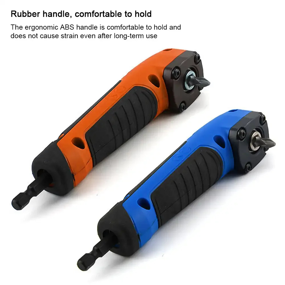 Nuovo cacciavite angolare elettrico multifunzionale 1PC, coppia elevata 90 °   Cacciavite ad angolo retto, strumento manuale, blu e arancione