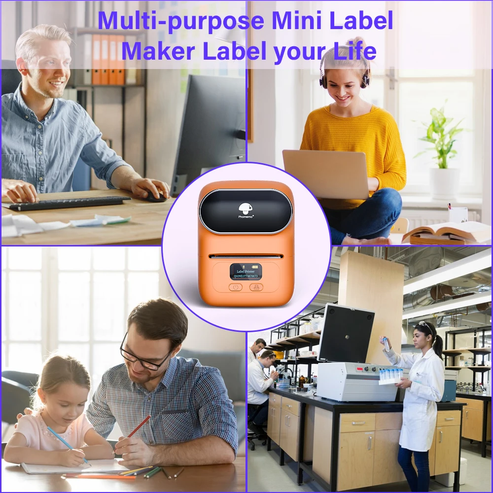 Phomemo m110 impressora de etiquetas térmica sem fio portátil bluetooth adesivo mini impressora fabricante de etiquetas de código de barras impressões de etiqueta de preço diy