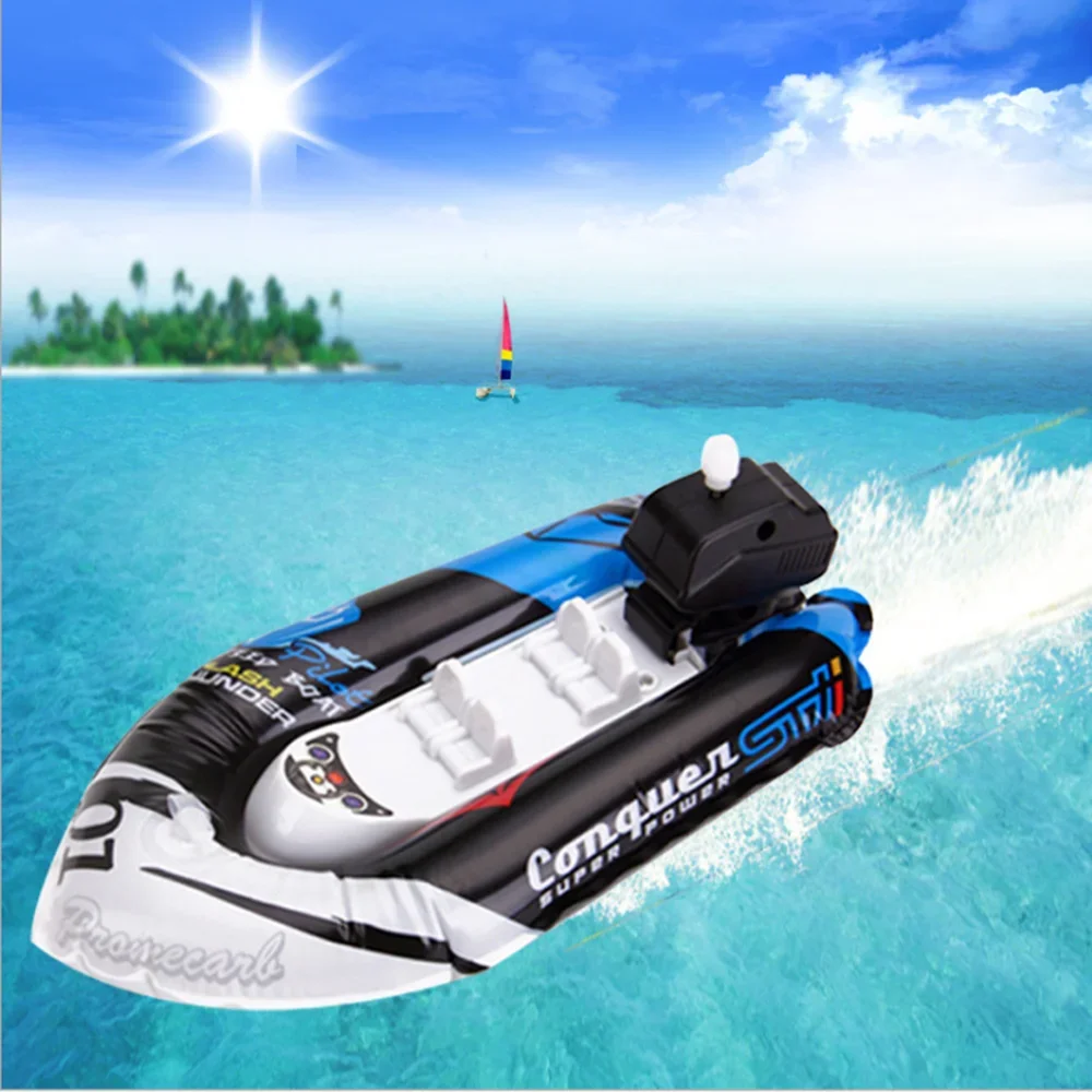 ลอยน้ําเด็ก Inflatable Speed Boat Wind Up ของเล่น Clockwork เรือของเล่นเด็กของเล่นน้ําเล่นเกมสําหรับเด็กของเล่นเด็ก