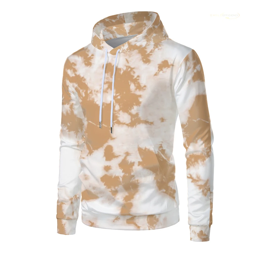 New Creative Fun 3D Printed Tie dye Pattern Hoodie Fun Street Casual Daily Top Men's Customized Pattern