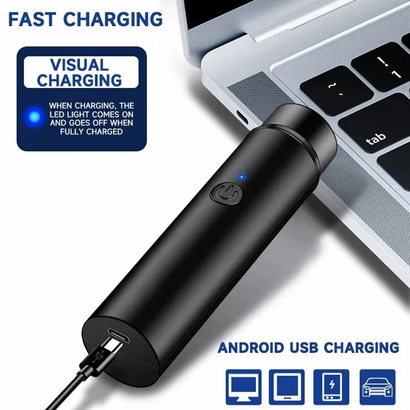 미니 휴대용 전기 면도기 셀프 어시스턴트 면도기, USB 충전 모델, 눈썹 위 아래 입술 뺨 턱 목