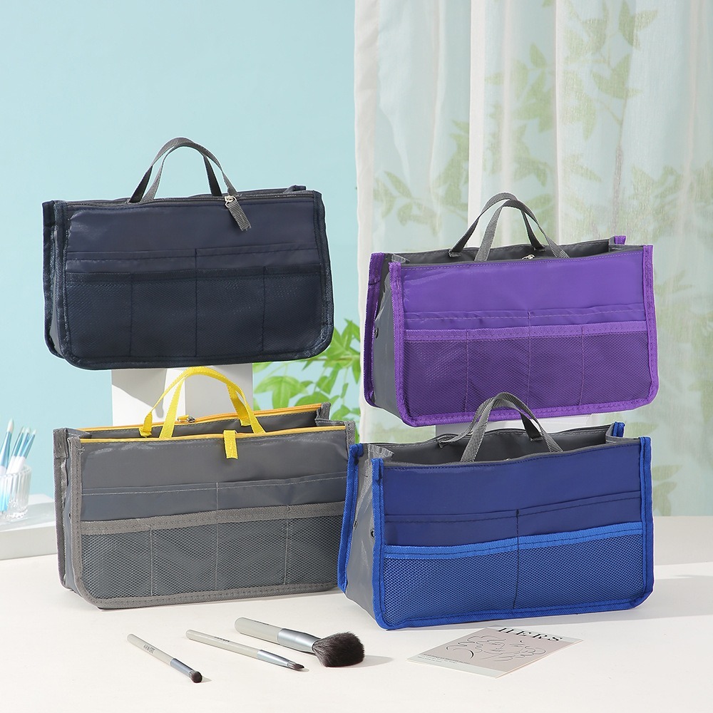 Multi Functional Large Capacity Makeup Bag Portable Double Zipper Toiletries Travel Storage Bag Mommy Bag Multi Pocket Cosmetic