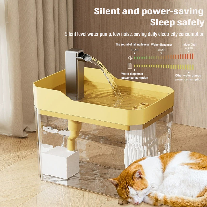 1.5L Kat Waterdispenser met Pomp Gefilterd Water Mute Watertekort Auto Power Off Automatische Circulerende Flow Drinker
