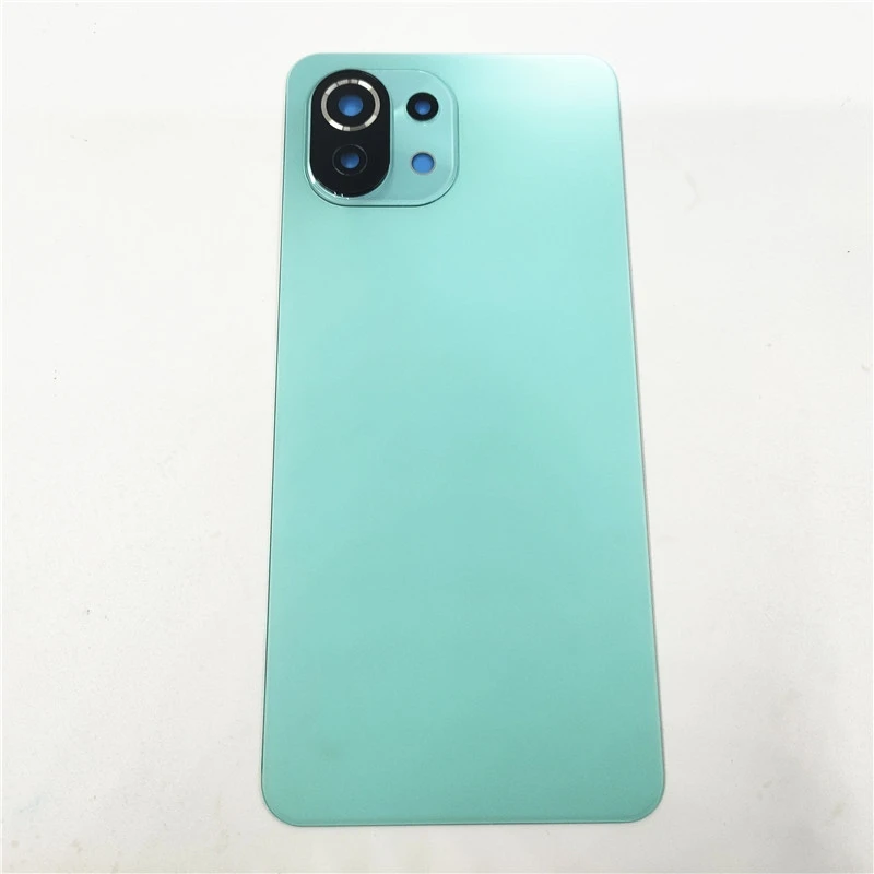 Capa de vidro traseira para xiaomi mi 11 lite 5g, porta traseira, substituição de bateria, capa traseira