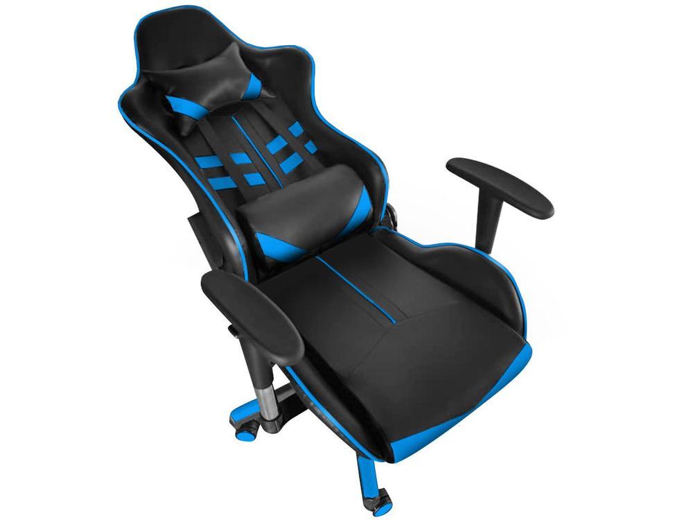Cadeira Gamer Reclinável Preto e Azul GAM-AZ1 AC Comercial