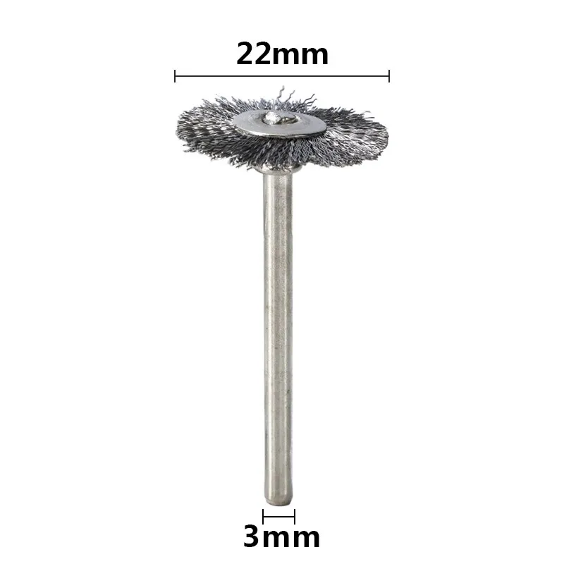 XCAN Mài Mòn Dụng Cụ Dây Thép Không Gỉ Bánh Xe Bộ Bàn Chải 20 Chiếc 3.0Mm Vít Đánh Bóng Bàn Chải Dremel Rotary Dụng Cụ