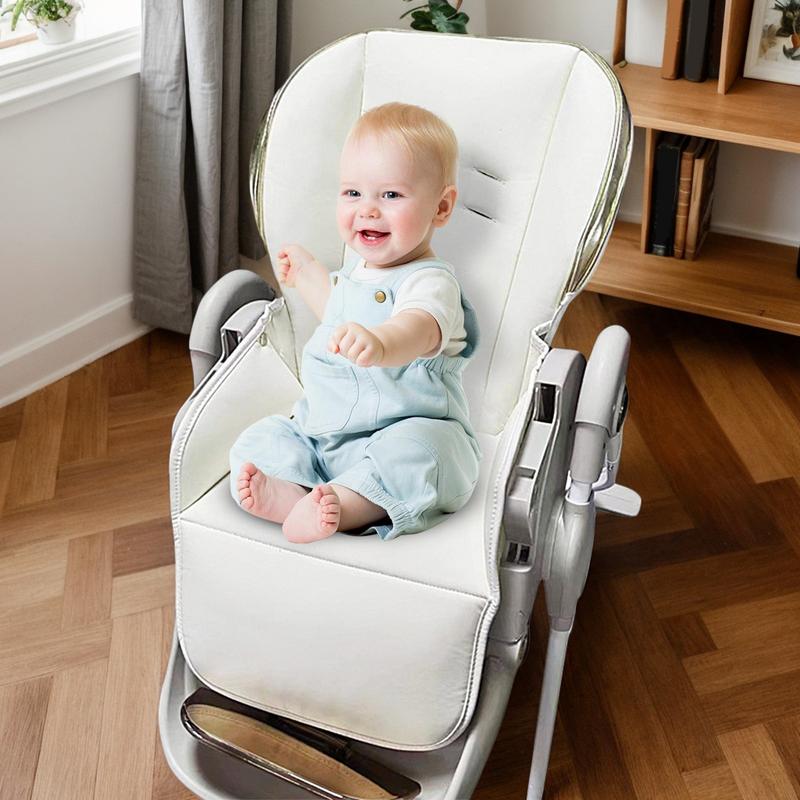 Capa de couro para cadeira alta de criança, capa de couro pu para cadeira alta, protetor de derramamentos e migalhas, cadeira de jantar infantil