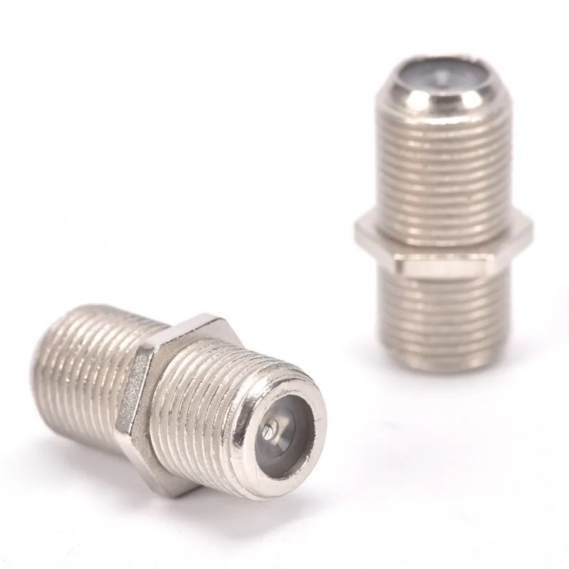 10ชิ้นตัวเมียสายโคแอ็กเชียล RG6 f/f ขั้วต่อ SMA RF สายโคแอ็กซ์เชียลหัวต่อชนิด F ปลั๊กอะแดปเตอร์ตัวต่อสำหรับต่อเสาอากาศทีวี