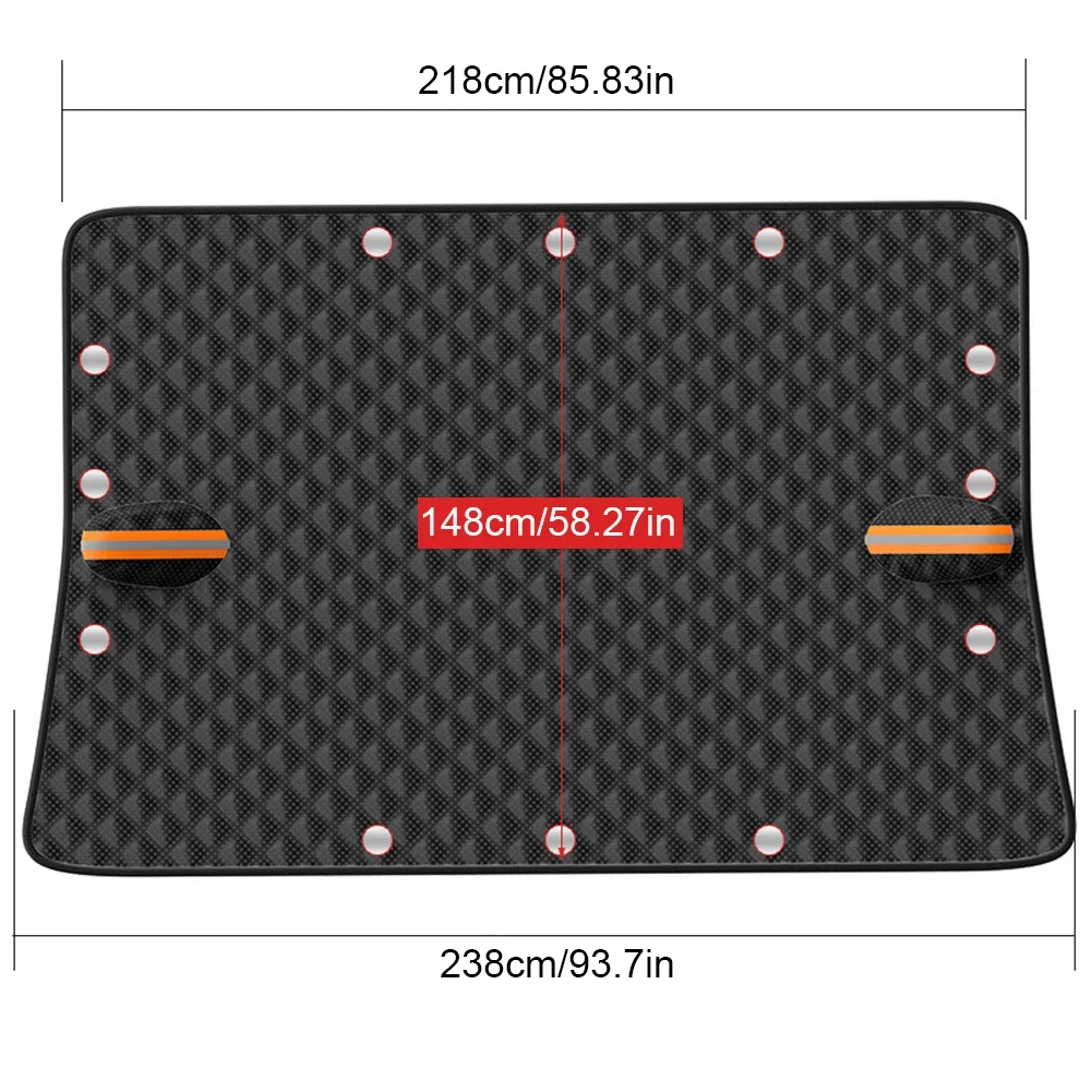 Durable Polyester Car Windshield Snow Cover  Winter Frost Protection with Magnetic Closure Fits Most Vehicles Windshield Cover