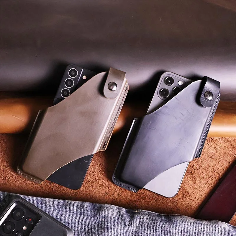 Bolsa transversal diagonal para homens, bolsa de cintura casual com clipe de couro, armazenamento de couro de alta qualidade, bolsa de telefone, vida diária, 1 peça