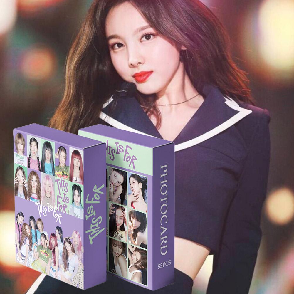 55PCS/box For Twice THIS IS FOR Lomo Star Photocards Photo Lomo Cards Fans Collection HD Print Photocards Fans Gift