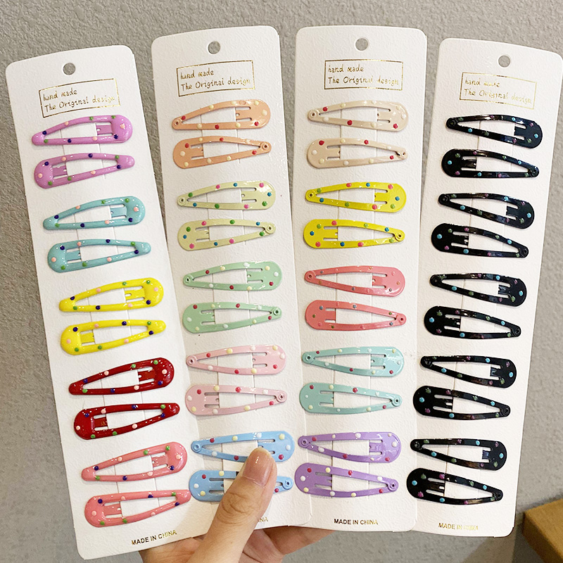 10 ชิ้น/เซ็ตน่ารักสีสัน Star Waterdrop รูปร่างคลิปผมสําหรับสาวเด็กน่ารักตกแต่งผม Hairpins เด็กอุปกรณ์เสริมผม