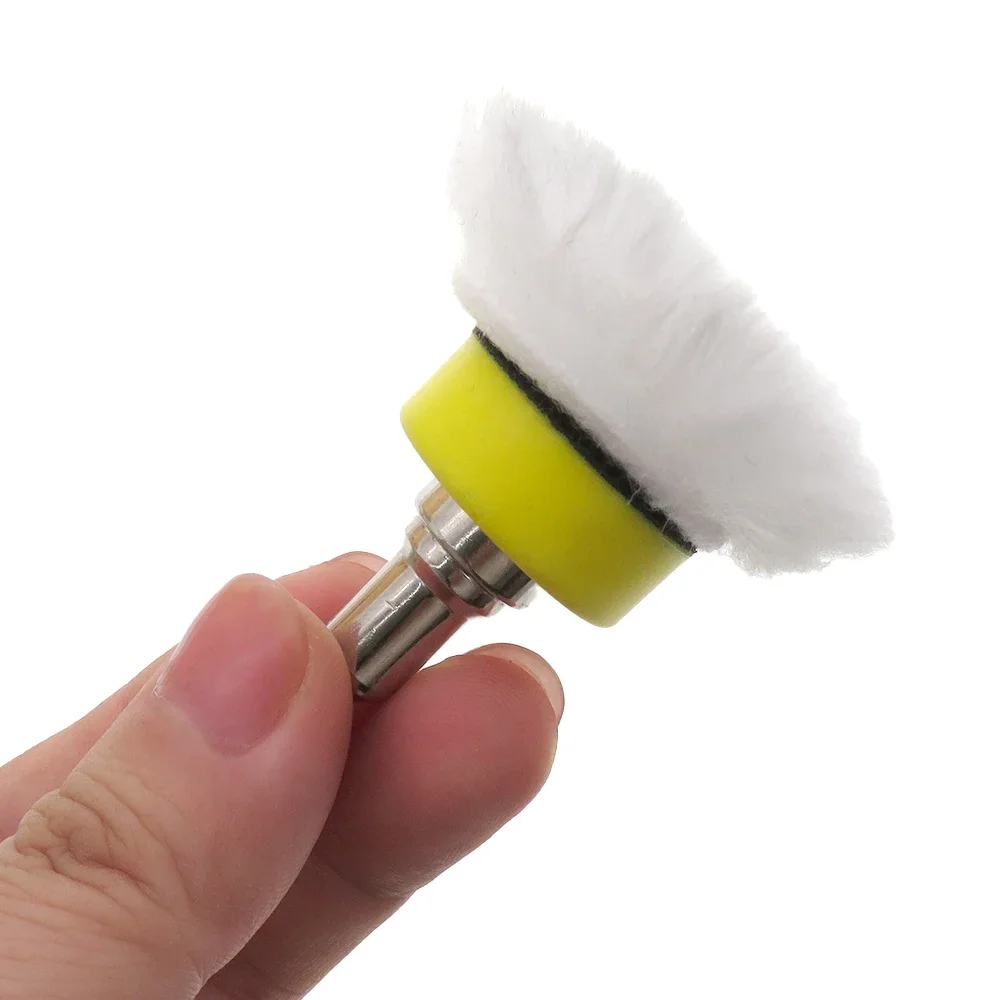 26 Mini Xe Hơi Xốp Mũi Khoan Đánh Bóng Bộ Móc Và Vòng 1 Inch 25Mm Chi Tiết Xốp Len Tẩy Lông đệm Phồng Đệm Với Backer