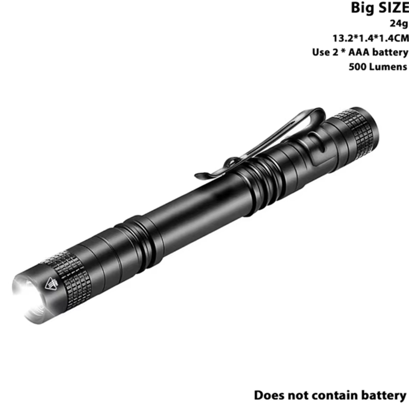 1PC Pen Doctor LED Flashlight Mini 13cm Portable White Light Dentist Nurse Torch Camping Hiking Adventure Out Flashlights