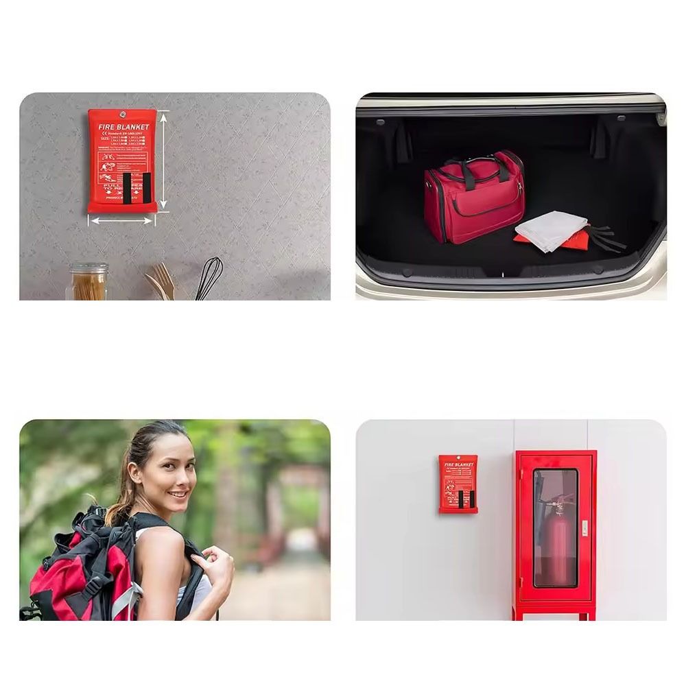 1/1.2/1.5/2M Fire Dekens Vierkant Duurzaam Glasvezel Brandvertragende Fire Glasvezel Fire Shelter Veiligheid cover