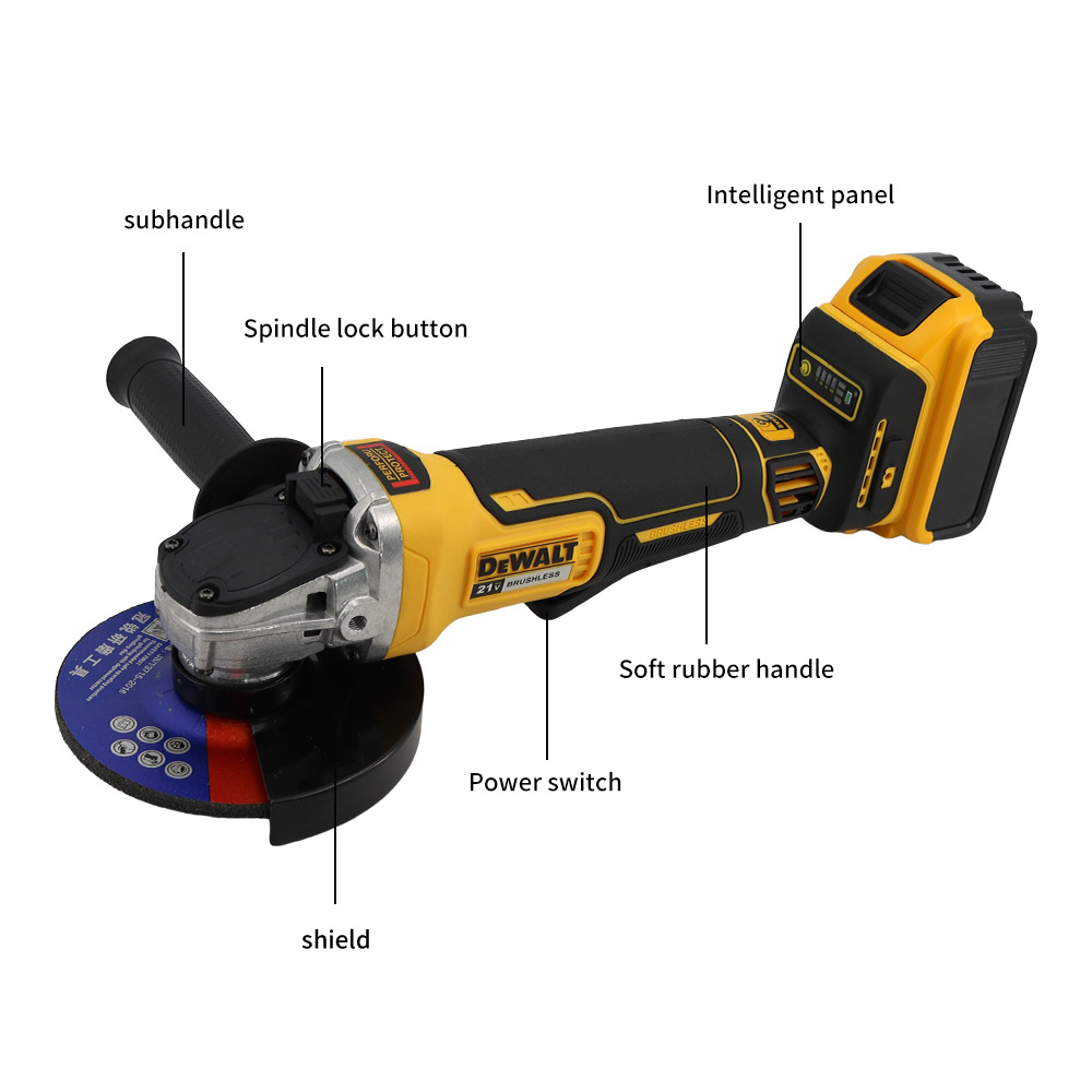 DEWALT DCG406 Kit 100/125MM 20V meuleuse d'angle sans brosse Maglev métal coupe charge meuleuse d'angle sans batterie