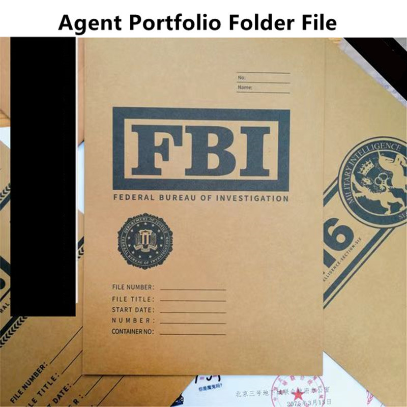 Đại Lý Danh Mục Đầu Tư Thư Mục Tập Tin Lưu Trữ Cosplay FBI CIA Tình Báo Trung Ương MI6 Quân Đội Anh Movie Film Prop Set