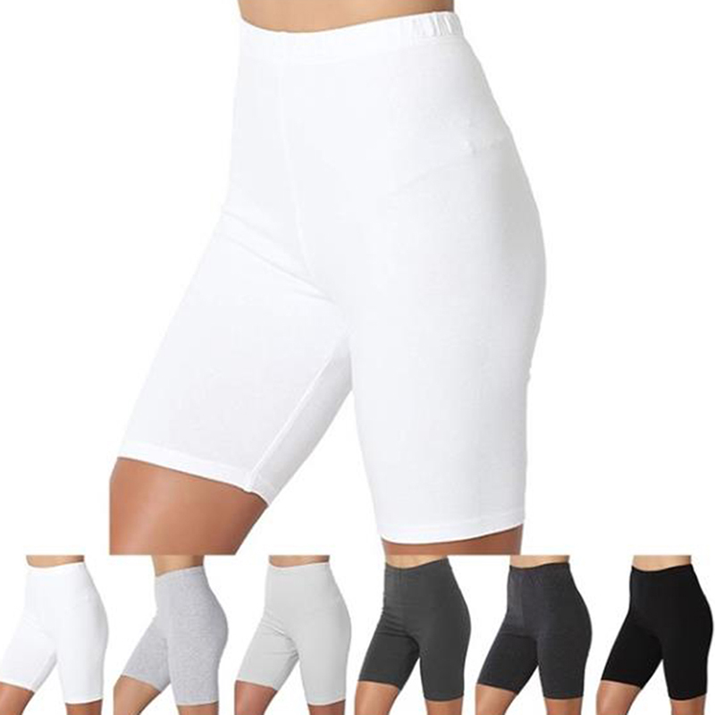 Pantalones cortos deportivos para mujer, Shorts elásticos básicos, suaves, para ejercicio al aire libre, Verano