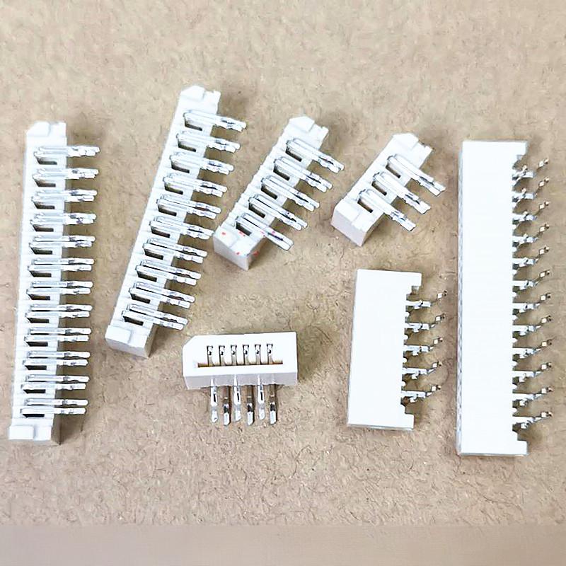 10PCS 1.0mm Pitch Single-Sided Contact Horizontal Mount Staggered Bent Pins Unlocked FFC/FPC Flexible Cable Socket Angled Plug