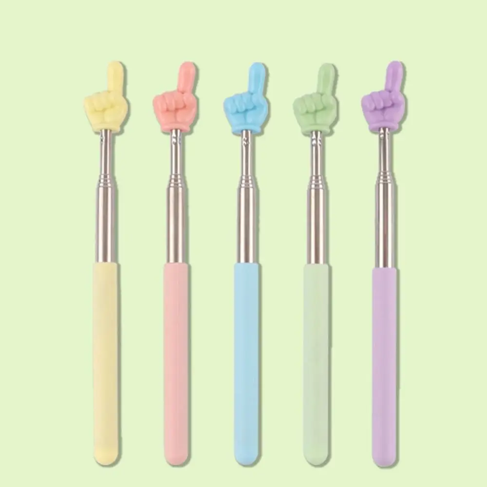 Telescopic Reading Guide Pointer Finger Shape Anti-slip Teaching Pointer Stick Mini Portable Handheld Blackboard Presenter Stick