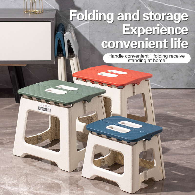 2025 New Hot Thickened Folding Stool Mini Portable Outdoor Picnic Camping Chair Portable Bench Train Mat Stool Gifts