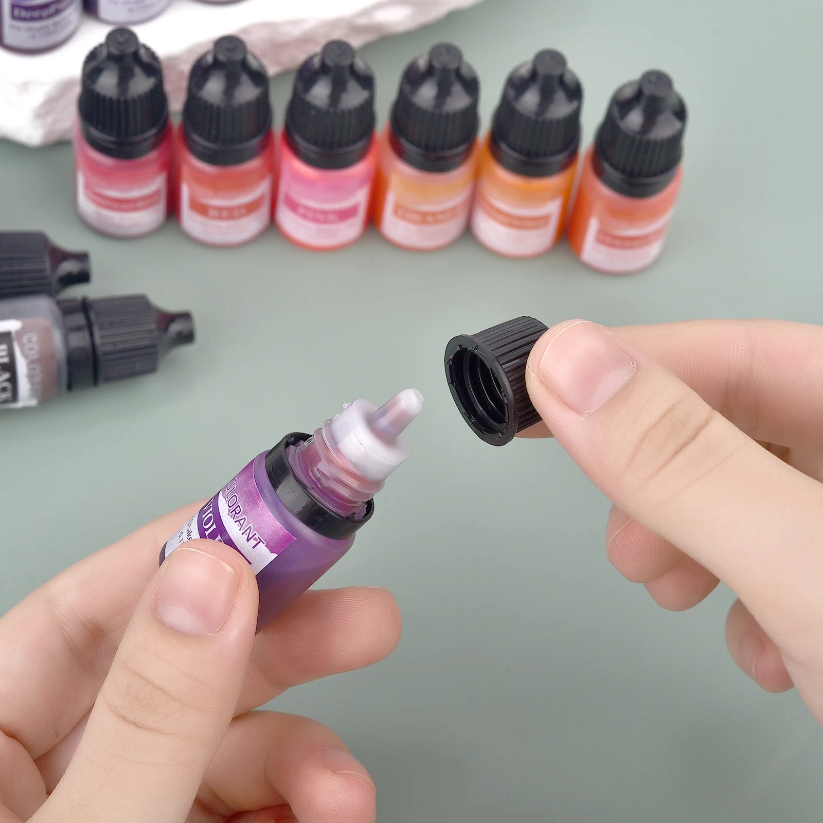 5 ml/butelka Pigment woskowy do świec Nietoksyczny pigment do świec sojowych Pigment w płynie Barwnik sojowy Wosk sojowy DIY Mydło barwniki Materiały do produkcji świec