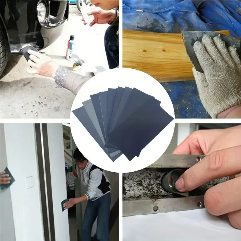 Papel de lija para pulir autos, papel de lija para pulir madera, uso húmedo/seco, 400, 600, 3000, 800, 1000, 1200, 1500, 200, 025, grano metálico, vidrio, cerámica