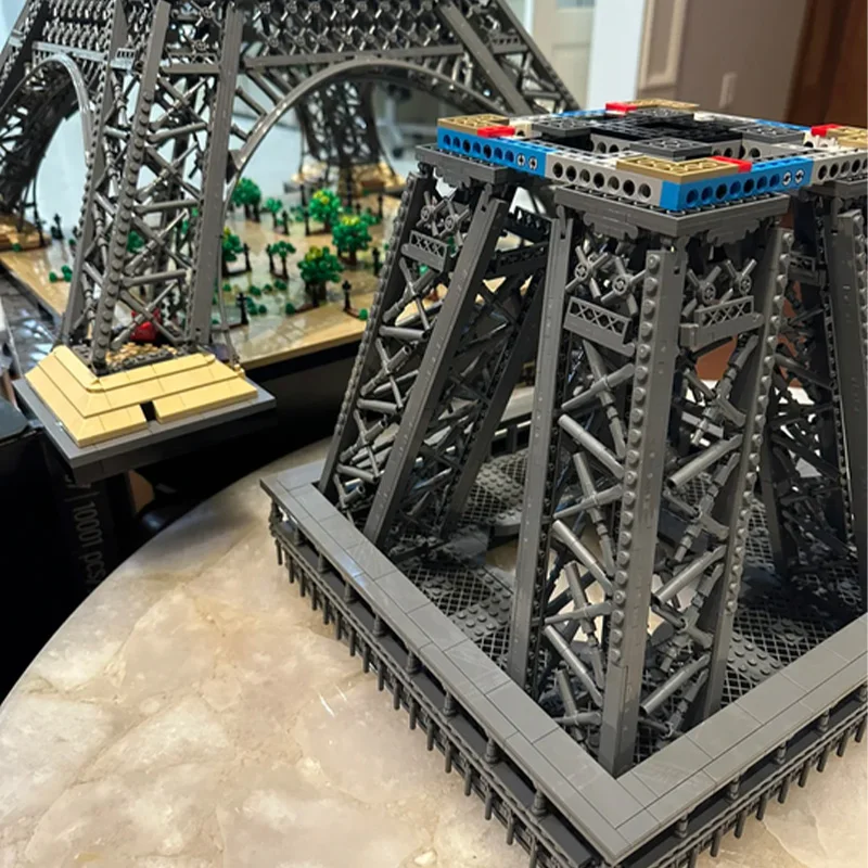 Diy 1.5m de altura torres eiffel modelo criatividade blocos de construção compatível 10307 tijolos arquitetura 10001 pçs brinquedos educativos para crianças