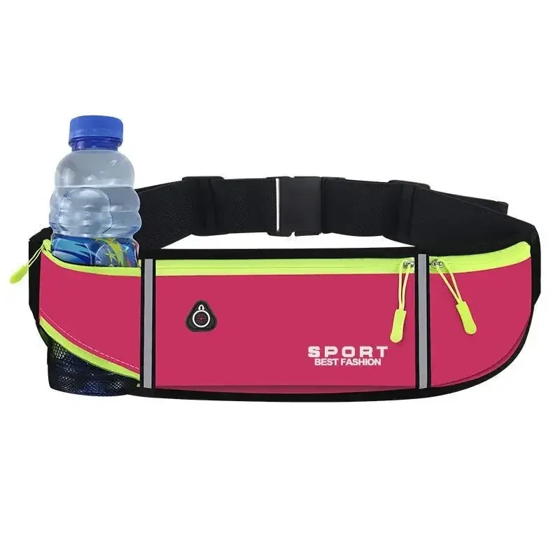 Marsupio da corsa per telefono cellulare Marsupio leggero e sottile per bottiglia d'acqua da ciclismo fitness con tre tasche impermeabili