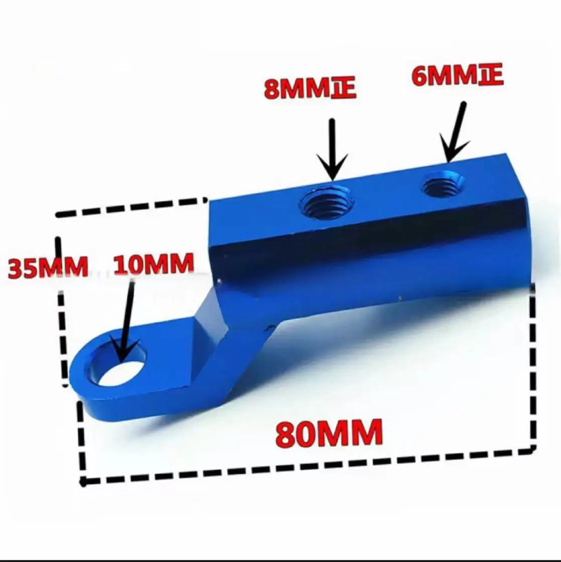 Soporte extensor de aluminio para motocicleta, Scooter, ATV, soporte de extensión para montaje de espejo retrovisor para fijación de foco, soporte para teléfono
