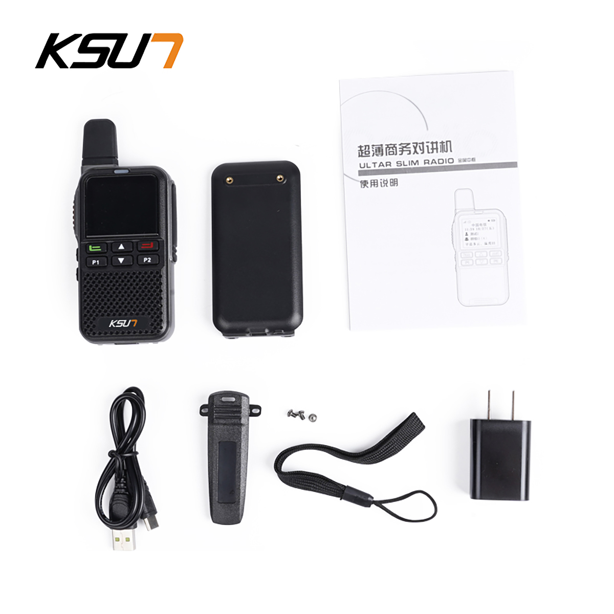KSUT ZL38 LTE Walkie Talkie a lungo raggio 100 miglia Zello Network Radio PTT Pulsante WiFi POC Sistema Android