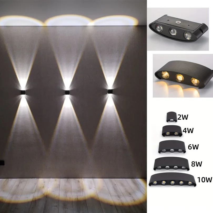 Lâmpada de parede LED à prova d'água IP66 lâmpada interna externa luzes de jardim para sala de estar corredor decoração de quarto